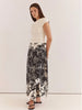 Maribel Asym Wrap Skirt - Snap Dragon Black