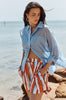 Sarah Relaxed Short - Multi Stripe Orange