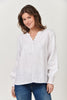 Button Linen Shirt - White