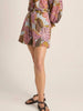 Daria Belted Shorts - Leaf Print