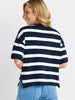 Libby Boxy Top - Navy Stripe