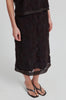 Daysee Lace Print Skirt - Chocolate Torte