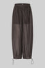 Hidie Sheer Detail Trousers - Chocolate Torte