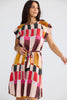 Boulevard Short Dress - Painterly Geo
