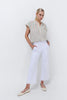 Celeste Pant Cropped - Snow White
