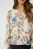 Lucia Blouse - Hailey Print Blue
