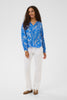 Tia Boho Blouse  - Blue Toile