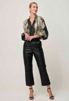 Montoya Leather Straight Leg Pant - Onyx