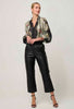 Montoya Leather Straight Leg Pant - Onyx