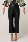 Montoya Leather Straight Leg Pant - Onyx