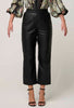 Montoya Leather Straight Leg Pant - Onyx