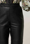 Montoya Leather Straight Leg Pant - Onyx