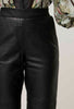 Montoya Leather Straight Leg Pant - Onyx