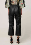 Montoya Leather Straight Leg Pant - Onyx