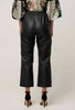 Montoya Leather Straight Leg Pant - Onyx