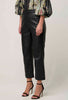 Montoya Leather Straight Leg Pant - Onyx