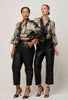 Montoya Leather Straight Leg Pant - Onyx