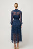 Solana Chiffon Braided Midi Dress - Altamira