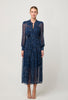 Solana Chiffon Braided Midi Dress - Altamira