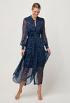 Solana Chiffon Braided Midi Dress - Altamira