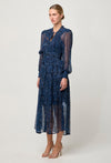 Solana Chiffon Braided Midi Dress - Altamira