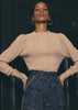 Celia Button Cuff Knit Top - Bourbon