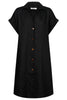 Maris Shirt Dress - Black