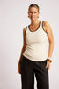 Maris Stitched Tank - Tusk/Black