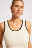 Maris Stitched Tank - Tusk/Black