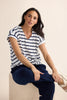 Rapture Tee - Navy/White Stripe