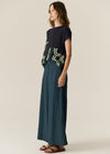 Adel Pant - Green/Ink Stripe