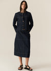 Carsen Denim Skirt - Dark Wash