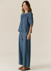 Carsen Full Length Denim Pant - Light Wash