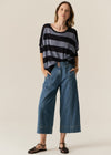 Milton Stripe Knit - Ink/Blue