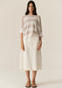 Milton Stripe Knit - White/Pebble