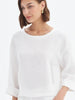 Pleat Hem Top - White