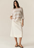 Milton Stripe Knit - White/Pebble