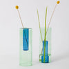 Large Reversible Glass Vase - Green/Blue