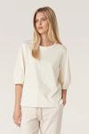 Pima Lantern Sleeve Top - Cream