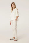Pima Lantern Sleeve Top - Cream