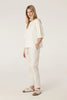 Pima Lantern Sleeve Top - Cream