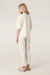 Pima Lantern Sleeve Top - Cream