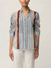 Calantha Ruched Blouse - Iridescent Stripe