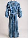 Cirque Long Stripe Dress - Cornflower
