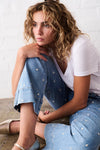 Celeste Pant - Heart 70’s Blue