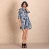 Long Bell Shirt - Blue Annuals