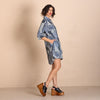 Long Bell Shirt - Blue Annuals