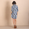 Long Bell Shirt - Blue Annuals