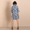 Long Bell Shirt - Blue Annuals