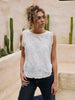 Chantilly Top - Natural Embroidery